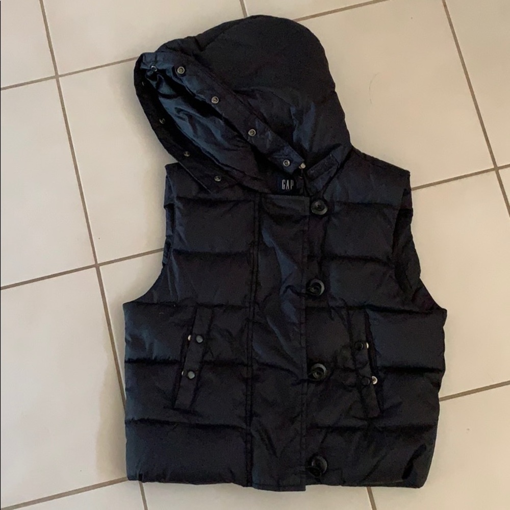 Black Gap vest with hood